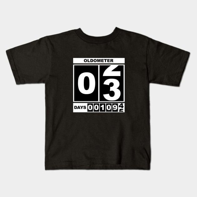 3rd Birthday Oldometer Kids T-Shirt by mikepod